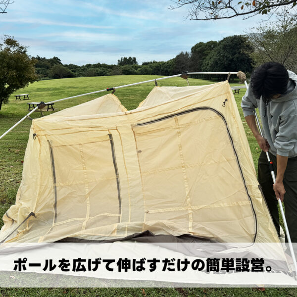 キャンプ 簡単 ワンタッチテント 自立式 自動 asobimonster
